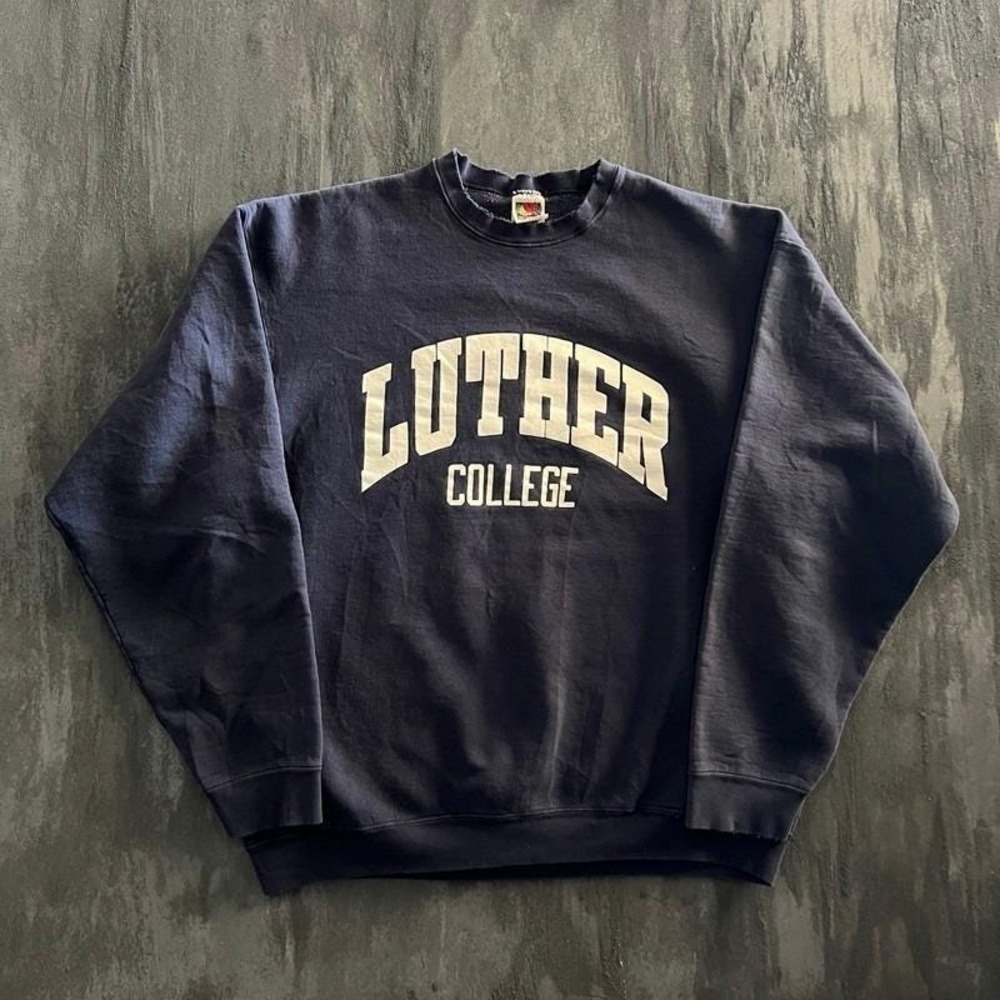Vintage Luther College Sweatshirt Mens XXL Blue 1990s